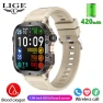 HD Square Screen Smartwatch with Continuous Heart Rate Monitoring and Waterproof Fitness Band — Smartwatches, LIGE