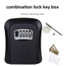 Wall Mount Smart Safe with Password, Plastic Lock for Key Storage, Weatherproof 4-Digit Combination Key, Secure Password... — Lock Boxes, Refreshing Home