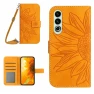 Sunflower Flip Leather Phone Cover with Shoulder Strap — Flip Cases, Smartwatch 2025