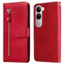 Zipper Wallet Calf Texture PU Leather Phone Cover — Basic Cases, Smartwatch 2025