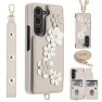 Card Slots Leather Coated TPU Flower Phone Cover with 2 Straps — Phone Accessories, Smartwatch 2025