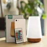 13-Color Touch Night Light with Wood Texture — Bases, Value Vault