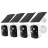 Solar Camera Security Outdoor, 4 Pack 100% Wireless 3K 4MP Surveillance Indoor WiFi Smart Cameras — Security Camera, Hiseeu