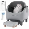 Automatic Litter Box with Raised Step, for Multiple Cats, Open Top Large Capacity Self Cleaning Litter Box, Safety... — Waste Bins, HALKYDY