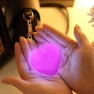 Heart-Shaped Touch-Controlled Night Light Keychain — Creative Lighting Solutions, Home Whispers
