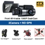 4K Front and Rear View Car Camera with GPS, WiFi, and Parking Monitor — Dash Cam, Auto Accessories Home