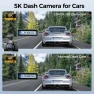 5K 5G WiFi Dashcam with 64GB SD Card, 3-inch IPS Screen, 150° WDR, IR Night Vision, GPS, G-Sensor, 24H Parking Mode — Dash Cam, Kings City
