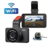 Wireless WiFi Dual Lens Front and Rear Dashcam with Rear Video Black Box — Dash Cam, Carsun