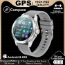 Smart Watch for Men with Outdoor Sports, NFC, GPS, Heart Rate Tracker, Waterproof Bluetooth Calling, Silver — Smart Watch, Zodvboz