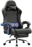 Ergonomic Gaming Chair with Massage Lumbar Support, Footrest, and Adjustable Headrest — Smart Chairs, Dowinx