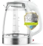 Glass & Stainless Steel Cordless Electric Kettle — Electric Kettle, NISVITU