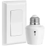 Remote Control Light Bulb Socket with Wall Mount Switch — Smart Switch, SURAIELEC