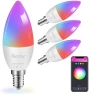 6 Pack E12 Smart LED Light Bulbs — Smart Light Bulb, Avatar Controls