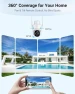 Solar Security Cameras Wireless Outdoor, 2K WiFi Cameras for Home Security, 360° PTZ Surveillance Camera with PIR, Color... — Security Camera, Techage