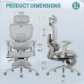 Ergonomic Office Chair with Massage and Heat, Reclining Mesh Chair with Footrest and 6D Armrest, Adjustable Headrest and... — Smart Chairs, JUMMICO