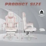 Gaming Chair for Girls with Footrest and Massage — Massage Chairs, Vonesse