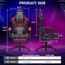 LED Gaming Chair with Speakers and Massage — Smart Chairs, HOFFREE