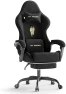 Velvet Fabric Gaming Chair with Footrest and Massage Lumbar Cushion — Smart Chairs, Ferghana