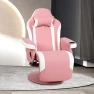 Gaming Chair with Footrest, Massage — Massage Chairs, GYMAX
