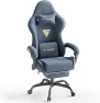 Velvet Fabric Gaming Chair with Footrest — Smart Chairs, Soontrans