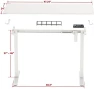 Electric Height Adjustable Sit to Stand Desk with Hanging Hooks and Cable Management — Standing Desk, SHW