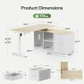 L-Shaped Executive Standing Desk with File Cabinet — Standing Desk, Marsail