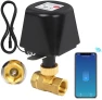 Smart WiFi Water Valve, Brass Motorized Ball Valve with Timer & App Remote Control — Water Shut Off Valve, CREECHWA