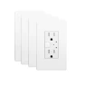 Smart Wall Outlet, 2 Individually Controlled Ports, 15Amp TR Receptacle — Smart Plug, junlit