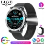 Smart Watch AMOLED Screen Sport Tracker Sleep Health Monitor Flashlight Bluetooth Call Waterproof — Smart Watch, LIGE