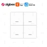 Wireless Smart Scene Switch Button (4 Gang) — Smart Button Pusher, Tuya