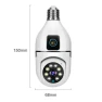 4MP Full-Color Dual-Lens 2.4GHz WiFi Wireless E27 Socket Bulb Night Vision PTZ Camera — Security Camera, V380