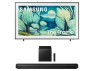 55-inch TV and soundbar bundle — Smart TV, Samsung