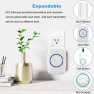 Waterproof Wireless Doorbell Kit with 1000ft Range, Full House