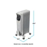 Oil-Filled Radiator Space Heater with Adjustable Thermostat, Comfort Zone