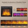 Electric Fireplace with Mantel, ROVSUN