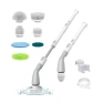 Electric Spin Scrubber with Adjustable Handle, 4 Brush Heads, IPX7 Waterproof, TUYU