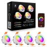 Smart LED Recessed Lighting RGB WiFi Downlight — Smart Light Bulb, YGS-Tech