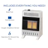Ventless Natural Gas Infrared Space Heater with Thermostat Control, ProCom