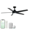 Smart 5-Blade Ceiling Fan with LED Light Kit — Smart Fan, East Grove Home
