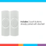 Wireless Doorbell Kit with 2 Push Buttons and 8 Melodies, GE