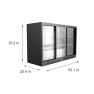 Commercial Refrigerator with Triple Sliding Door, KoolMore