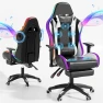 Gaming Chair with Bluetooth Speakers, LED Lights, Massage, and Adjustable Armrests — Smart Chairs, Mr IRONSTONE