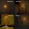 Plug-in Amber Night Light, Auto Dusk to Dawn, Soft Glow, Dimmable, Diffused Light, YUNLEX