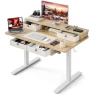 Electric Standing Desk with 4 Drawers and Storage Shelf — Standing Desk, Grandder