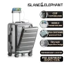 Carry On Luggage with Cup Holder, USB Charge, and Spinner Wheels — Smart Luggage, ISLAND ELEPHANT