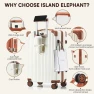 Expandable Carry On Luggage with Cup Holder, USB Charge, and TSA Lock — Smart Luggage, ISLAND ELEPHANT
