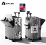 Expandable Carry-On Suitcase with Spinner Wheels — Smart Luggage, AIWEINY