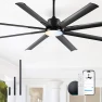 Industrial Smart Ceiling Fan with Light and Remote Control, Minislak