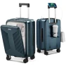 Top Opening Expandable Hard Shell Suitcase with Cup Holder, Phone Holder, and USB Charging Port — Smart Luggage, CASELLY
