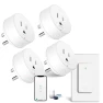 WiFi Smart Outlet Plug with Remote, Wall Switch, Compatible with Alexa and Google — Smart Plug, GREENCYCLE